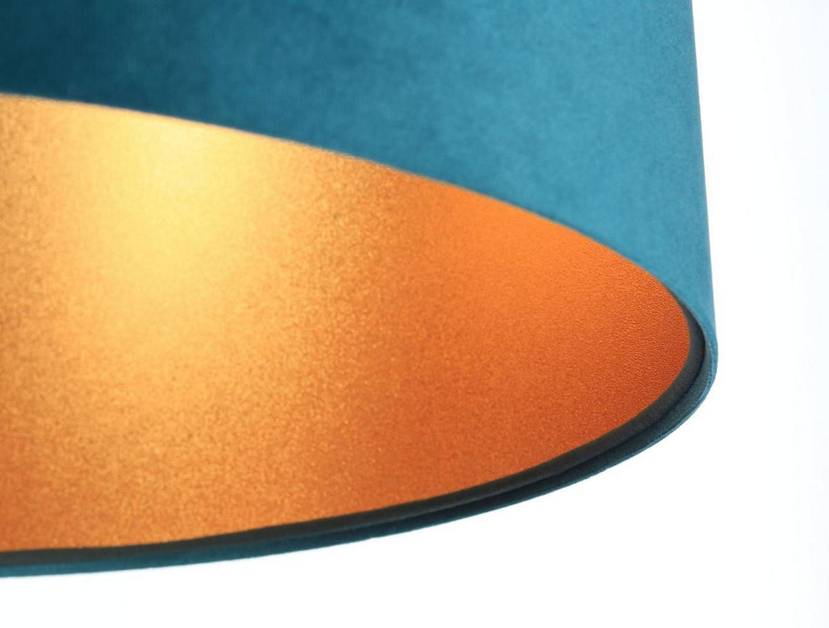 HÄNGELEUCHTE Gold 50/25 cm - Türkis/Goldfarben, Kunststoff (50/0.8/25cm) - ONZENO