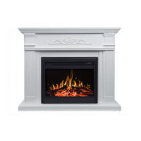 KAMIN - 140 x 37 - glas - weiß Otemanu - Weiß, Glas (140/112/37cm) - Vente-Unique
