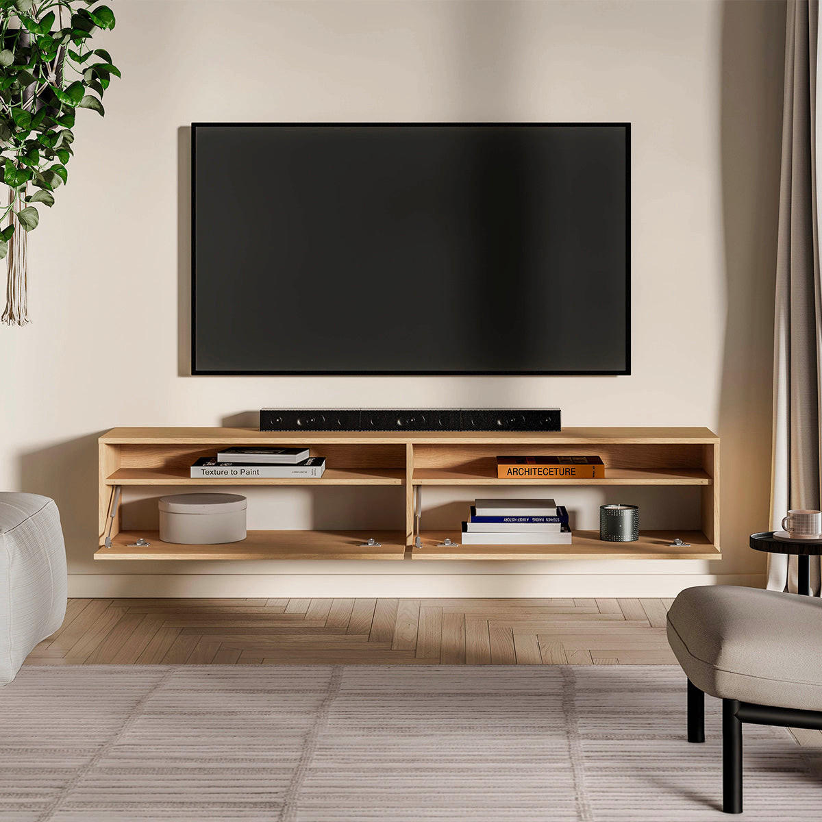 TV STOLÍK Nila Drevo - hnedá, kompozitné drevo (180/33/33cm) - Petits-meubles