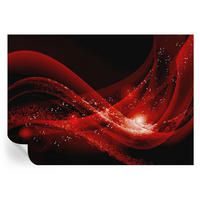 FOTOTAPETE 208x146 cm - Roter Wirbel - Weiß, Textil (208/146cm) - Wallfluent