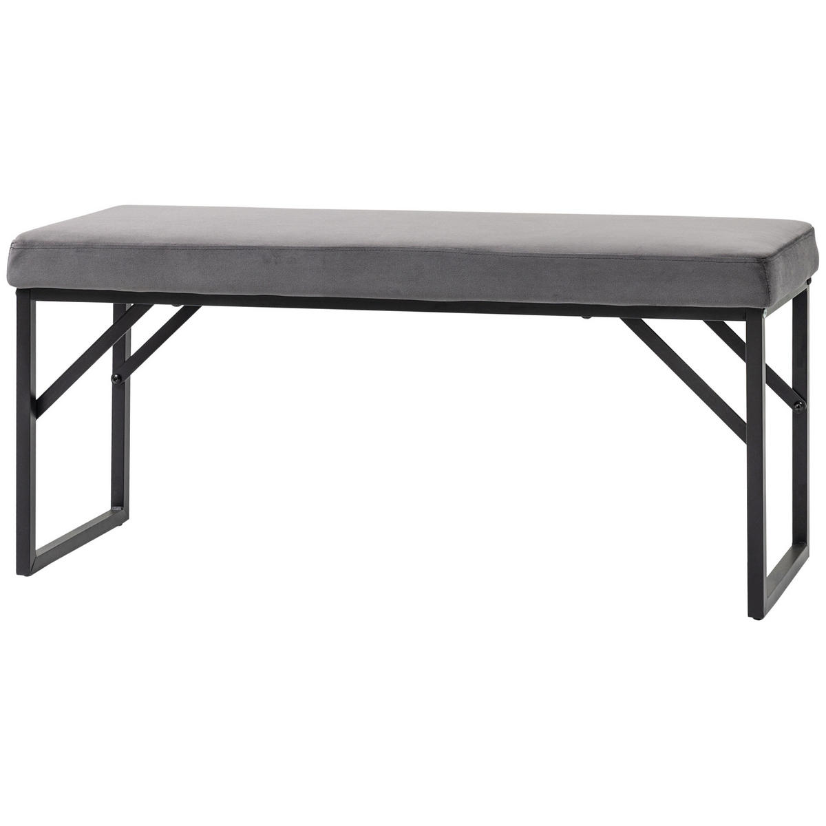 SITZBÄNKE Dunkelgrau 1 Stück - Dunkelgrau, Naturmaterialien (100/47/35cm) - GiPP