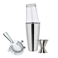 СOCKTAIL Set - Boston Shaker - Edelstahlfarben, Metall (1/1/1cm) - ich-zapfe