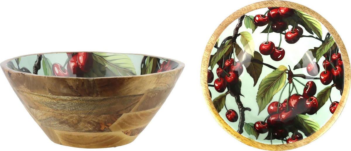 SCHALE Cherry Charm Mangoholz Ø30 cm - Naturfarben, Holz (30cm) - FURNARO