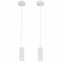 HÄNGELEUCHTE Metall Weiß James 2er Set - Weiß, Metall (10/10/120cm) - Globo Lighting