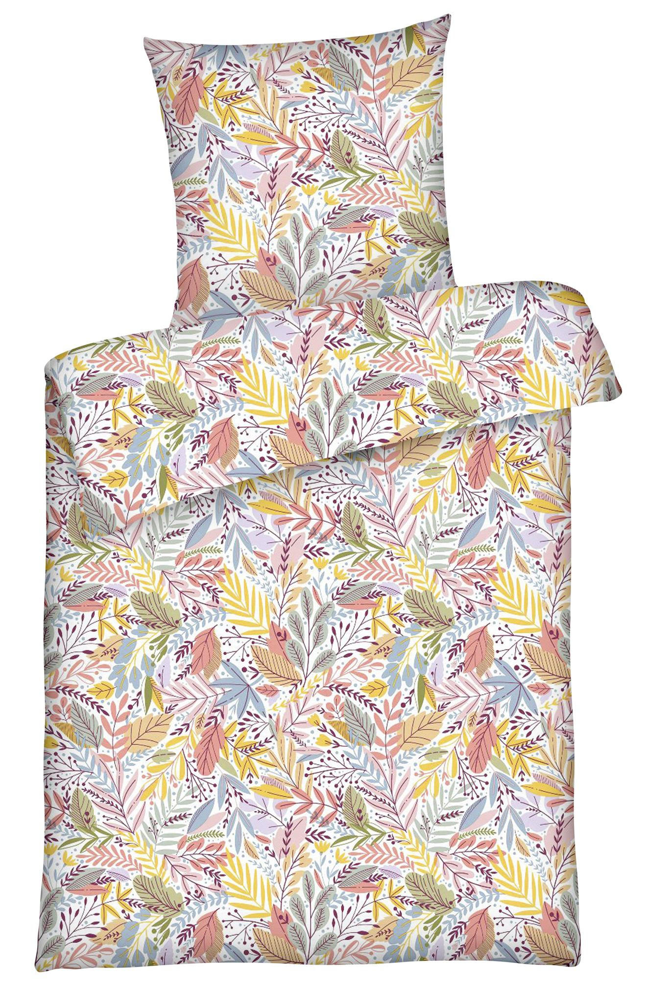 BETTWÄSCHE 135x200 Renforce Bettbezug geblümt Baumwolle Bunte Blumen Pink - Multicolor, Textil (135/200cm) - Carpe Sonno