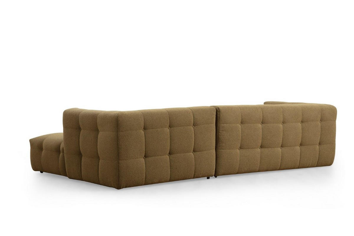 ECKSOFA modernes Design - Schwarz/Grün, Holz/Kunststoff (150/300cm) - myHomelando