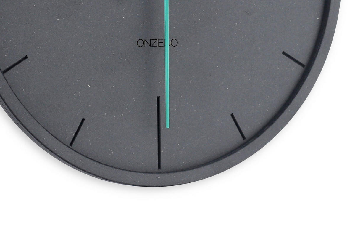 WANDUHR Design Grau 30/30 cm - Schwarz, Holzwerkstoff (29.5/29.5/1cm) - ONZENO