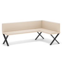 ECKBANK rechts VERO X Kunstleder glatt, 128/168 cm Beige - Beige, Kunststoff/Textil (128/168cm) - Idohome