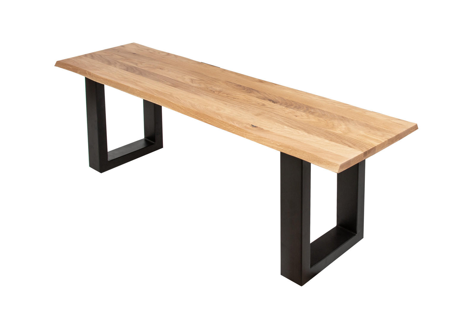 SITZBANK ENRICO - Beige/Schwarz, Holz/Metall (160/47/42cm) - SAM