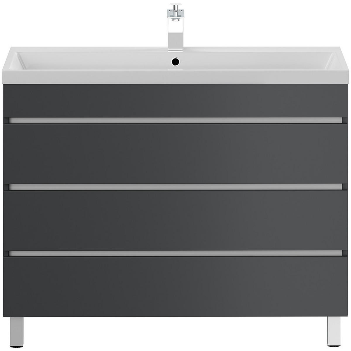 WASCHTISCH Frome-02 - Grau, Holzwerkstoff (100/84/48cm) - Lomado