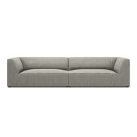 SOFA Ruby aus Cord hellgrau 4 Sitzplätze - Hellgrau, Textil (93/69/302cm) - Micadoni