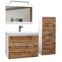 BADMÖBEL Badezimmer Wotan Eiche, Matt - Eiche Wotan, Holz (100/81/40cm) - B BELINI GROUP