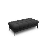 BANK Mamaia aus strukturiertem Stoff dunkelgrau 2 Sitzplätze - Dunkelgrau, Textil (133/41/62cm) - Micadoni