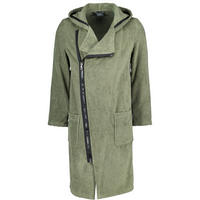 BADEMÄNTEL HERREN KAPUZE NEW ZIPPER 6516 FIELD-SCHWARZ - 453 - Grün, Textil (Mnull) - Cawoe