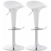 BARHOCKER Saddle 2er Set 37x37x87 cm weiß - Weiß, Kunststoff (37/87/37cm) - furnicato
