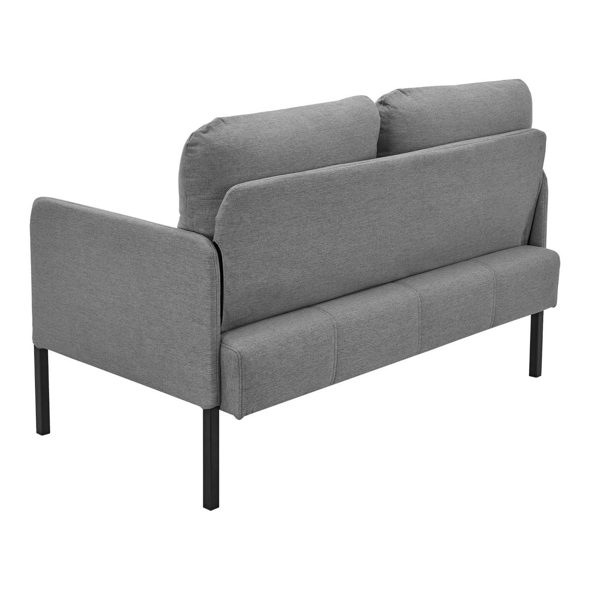 SOFA Reichling - Schwarz/Grau, Holz/Textil (119/77/69cm) - [en.casa]