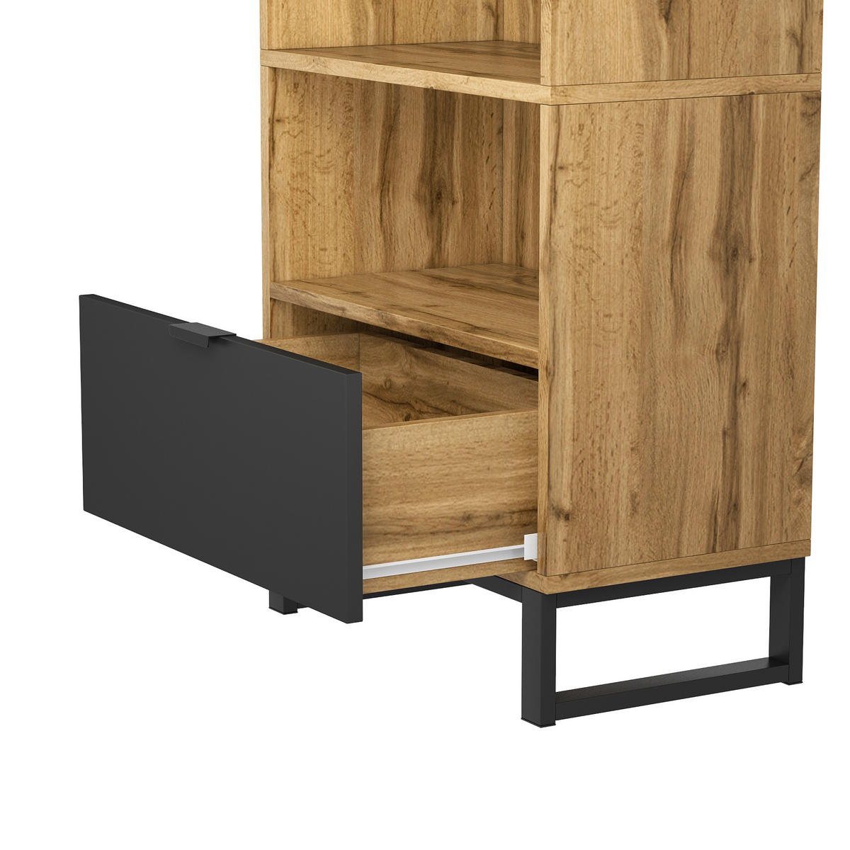 GARDEROBENSCHRANK 1 Schublade Kleiderstange - Naturfarben, Holzwerkstoff (180/65/38cm) - LEBENLANG