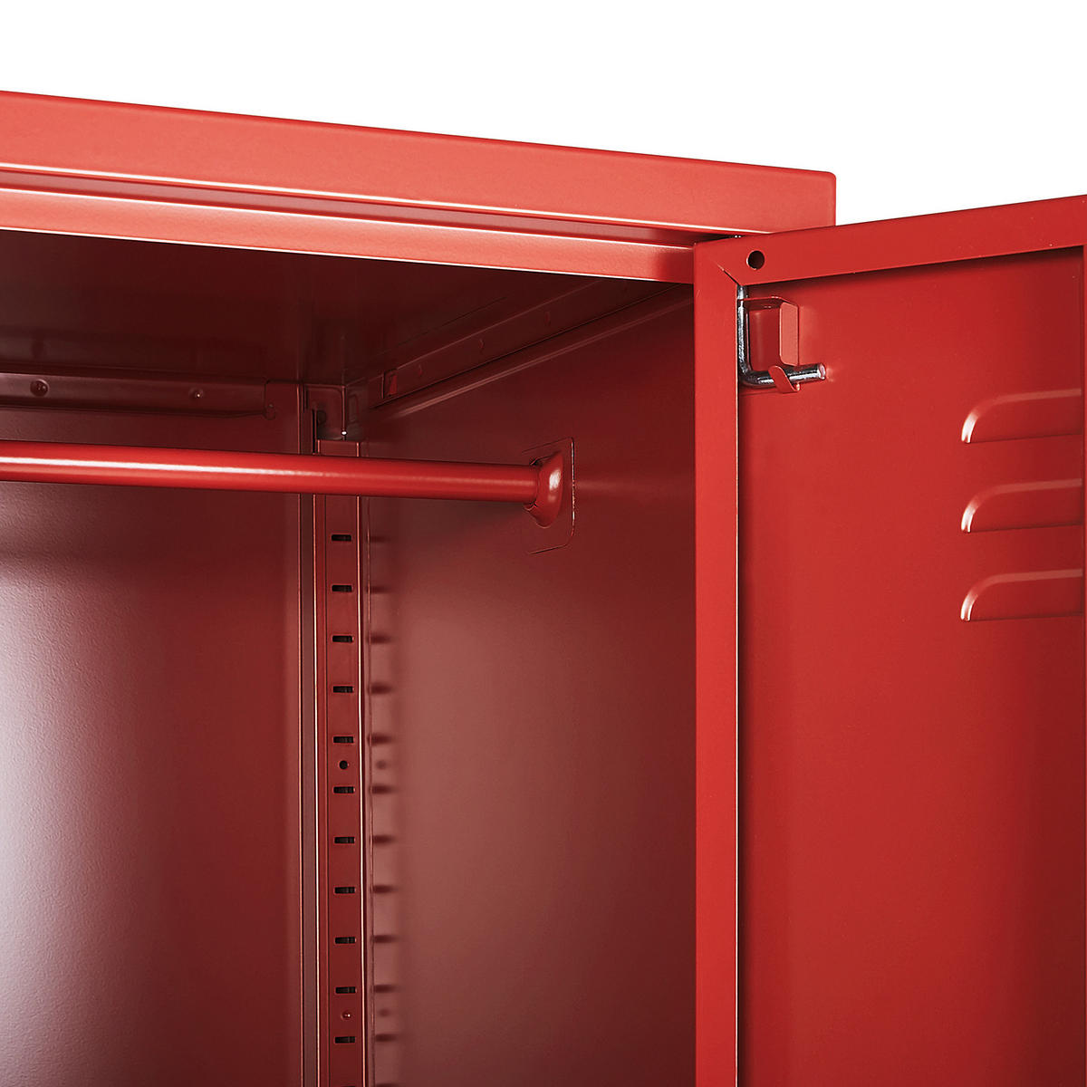 GARDEROBENSCHRANK rot Frome - Rot, Metall (38/185/50cm) - Beliani