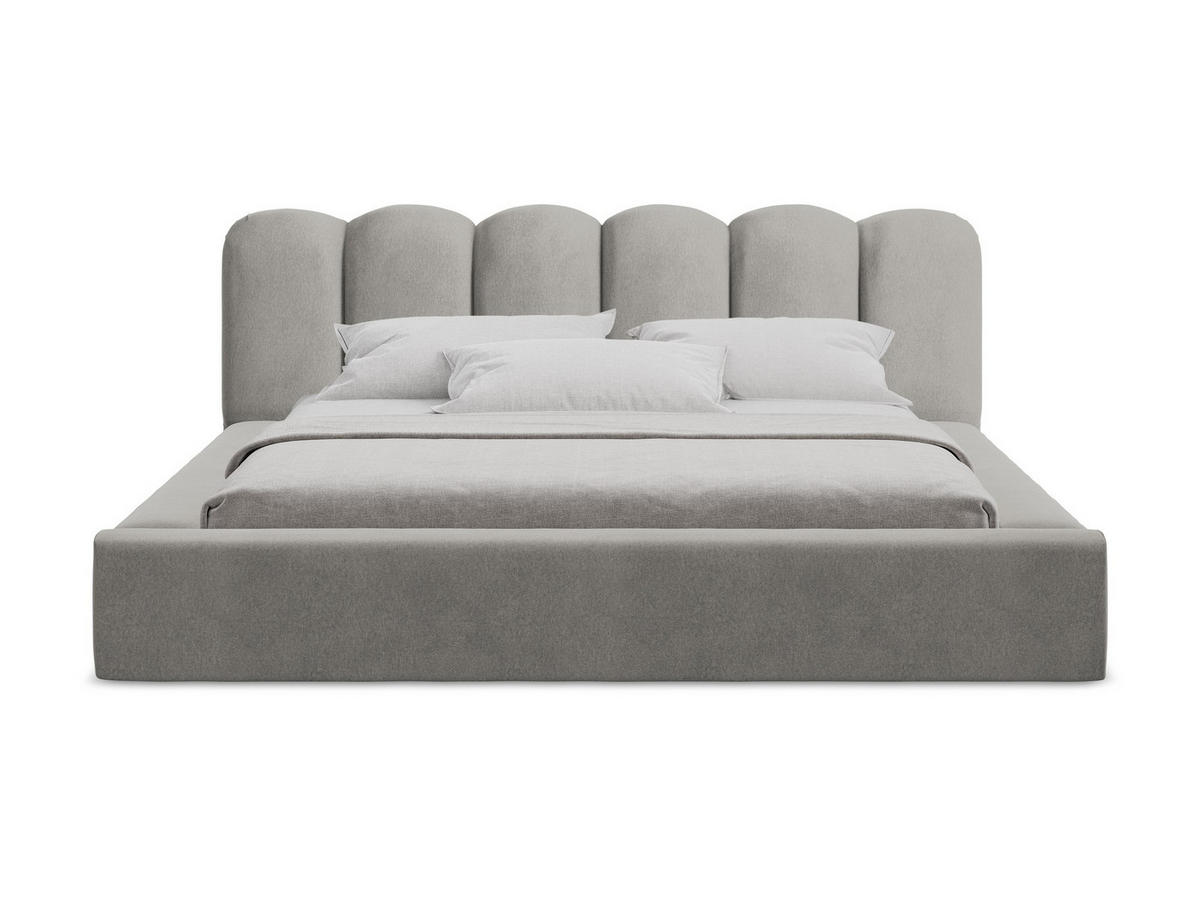 POLSTERBETT mit Bettkasten und Lattenrost 220x238 Grau - Schwarz/Grau, Kunststoff/Textil (180/200cm) - Makamii