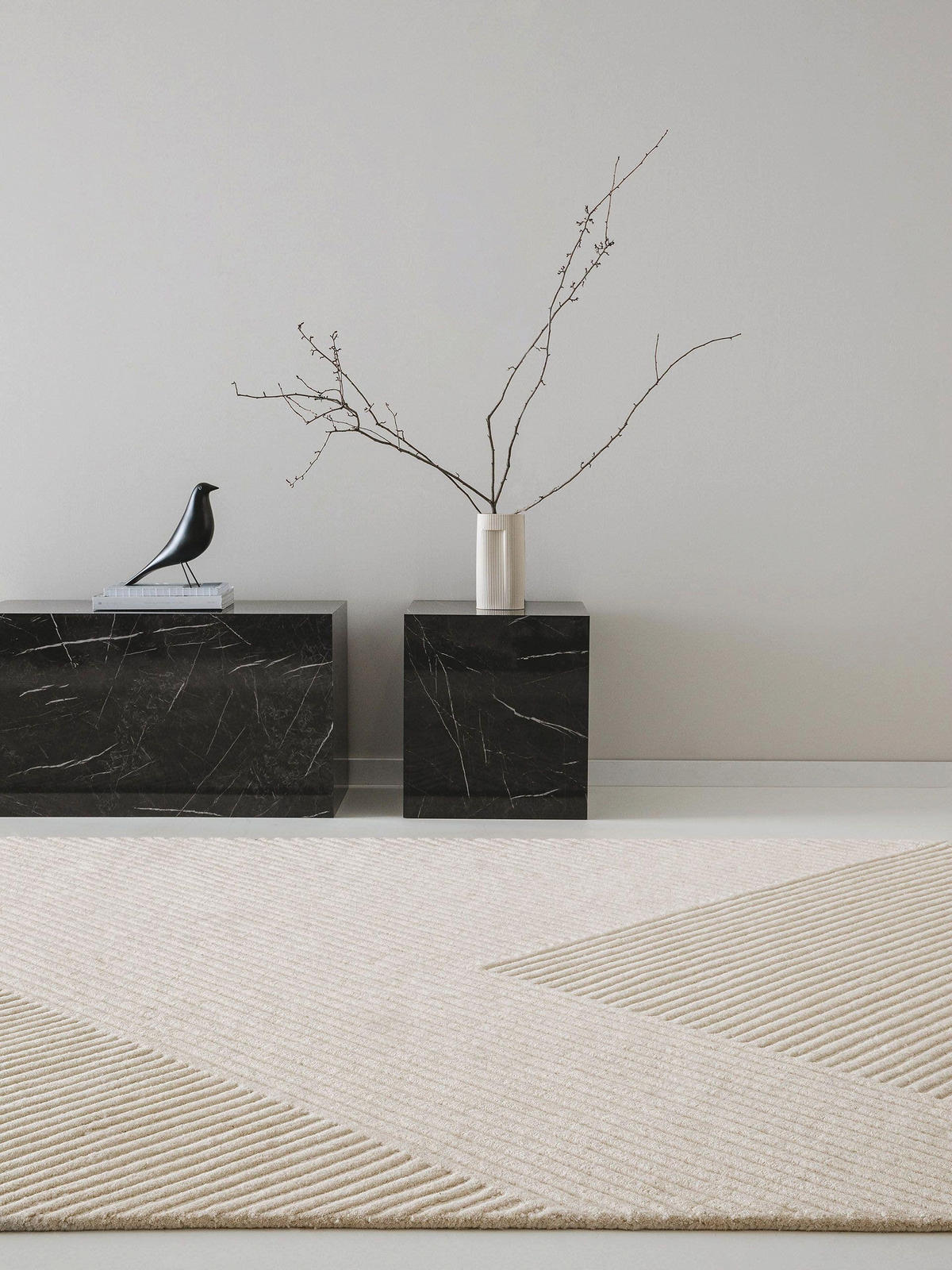 WOLLTEPPICH Yanis Ivory 120x170 cm - Creme, Textil (120/170cm) - benuta Pure