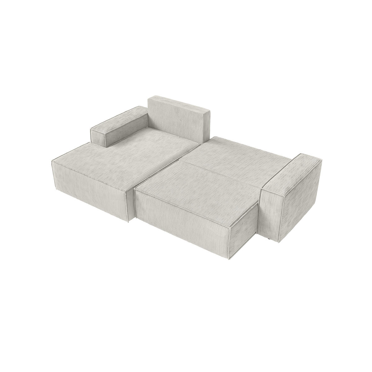 ECKSOFA Kokko mit Schlaffunktion, Cremeweiß - Creme, Textil (267/167cm) - Fedve