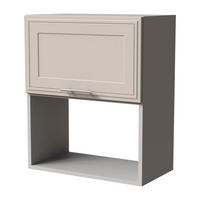 MIKROWELLENUMBAUSCHRANK Salo W2MK/60 Grau / Kaschmir Matt 60 / 32,5 / 72cm - Kaschmir/Grau, Holz/Holzwerkstoff (60/72/32.5cm) - Feldmann-Wohnen