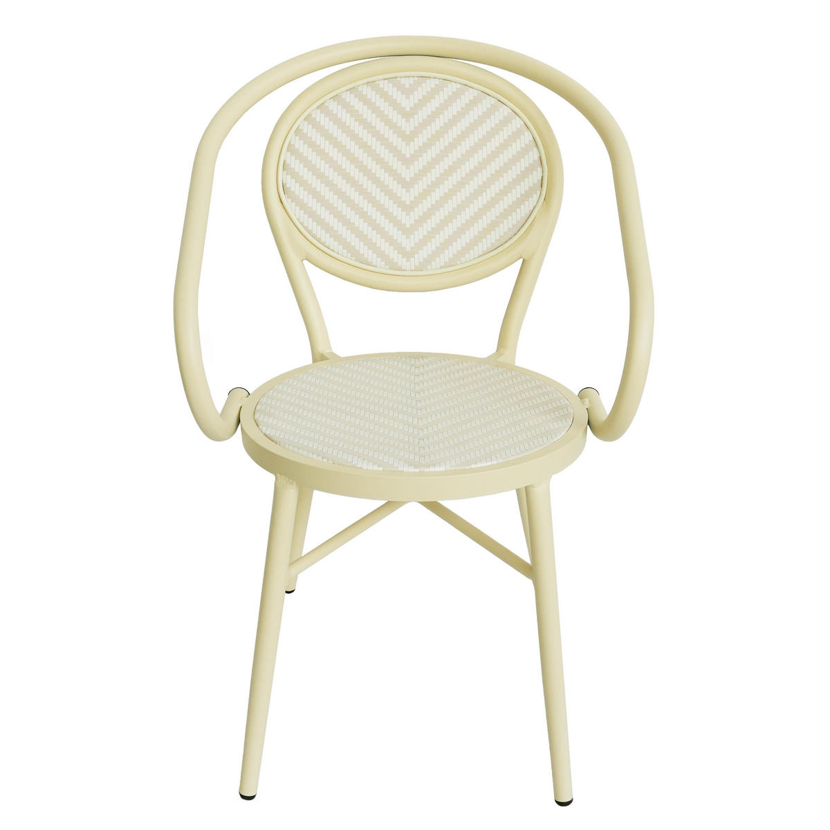 GARTENSTUHL, Beige - Beige, Metall (56/80/57cm) - Oviala