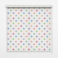 VNÚTORNÁ roleta - okenná roleta - roleta - 100x140 cm - Farebné bodky - modrá, plast (100/140/0.5cm) - TULUP