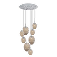 GALERIELEUCHTE Echos 8-flammig Klar Ø 18/25cm - Klar/Weiß, Glas (18/18/20cm) - s.luce