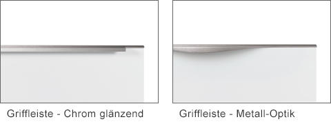 Griffleiste - Chrom glänzend | Griffleiste - Metall Optik
