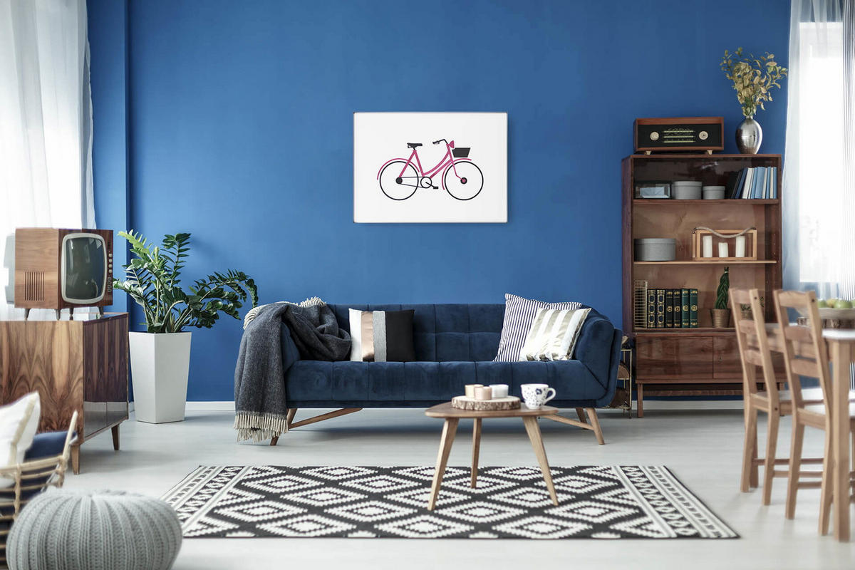 WANDBILD Rosa 50/70 cm - Pink/Schwarz, Glas (2.14/70cm) - KUNSTLOFT