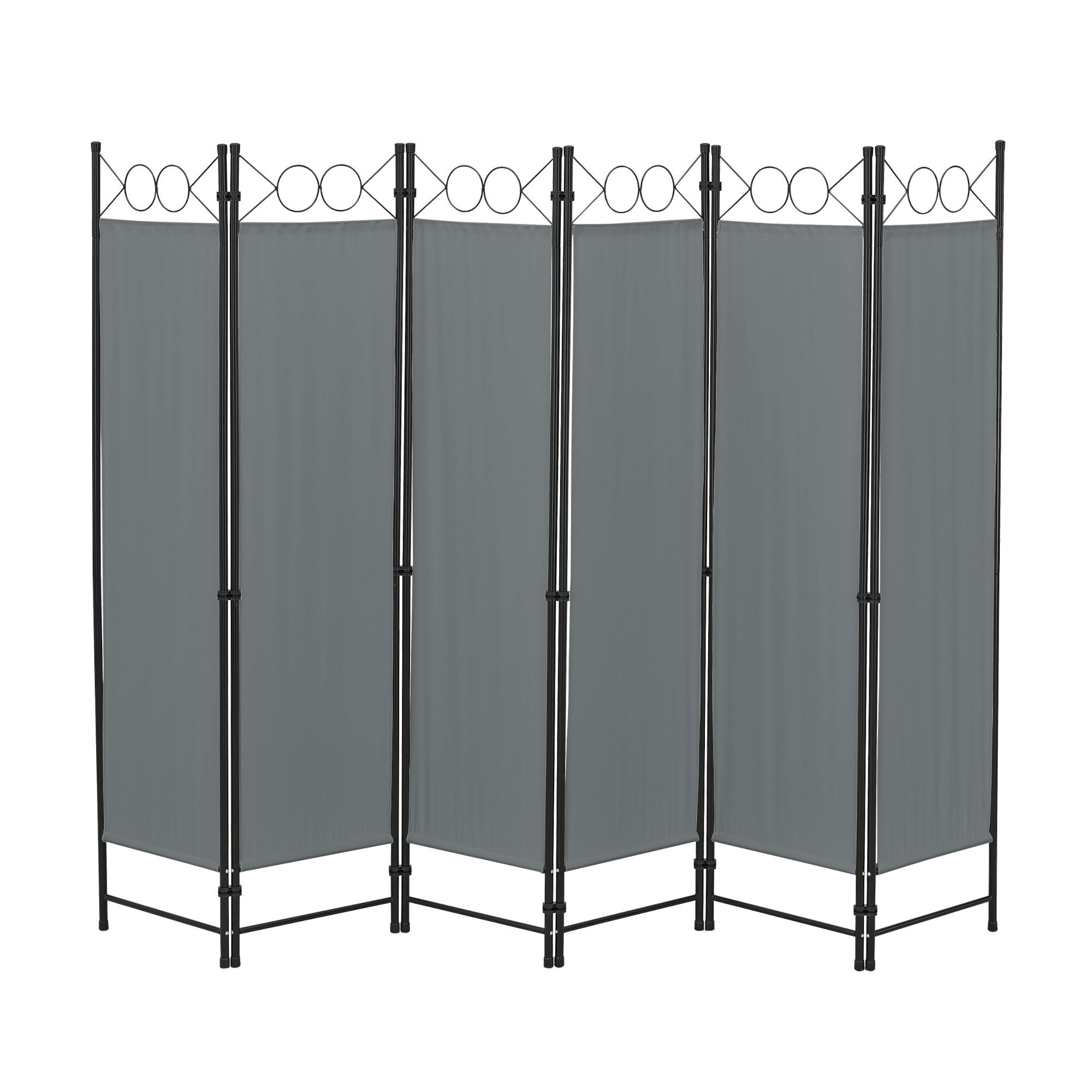 SICHTSCHUTZ Saragossa - Dunkelgrau, Textil/Metall (240/2cm) - [en.casa]