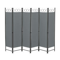 SICHTSCHUTZ Saragossa - Dunkelgrau, Textil/Metall (240/2cm) - [en.casa]