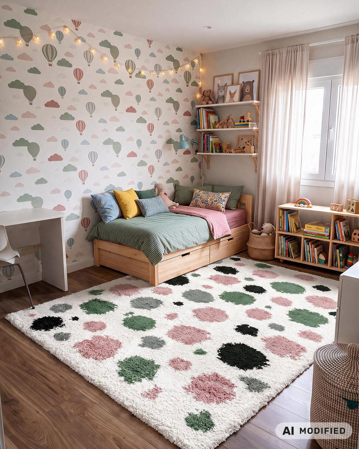 KINDERTEPPICH Ibi Foco Mazovia 140x200cm Creme Rosa Abstrakt Langflor - Pink, Textil (140/200cm) - Mazovia