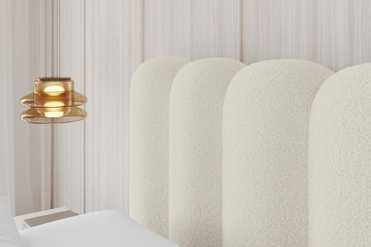 POLSTERBETT mit Bettkasten, Fußteil und Lattenrost, Boxbett ohne Matratze - SENA-Z 180x200 Beige - Taupe, Holzwerkstoff/Textil (180/200cm) - ALTDECOR
