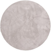 HOCHFLORTEPPICH LIVORNO RUND SUPER SOFT - Grau, Textil (160/160cm) - Snapstyle