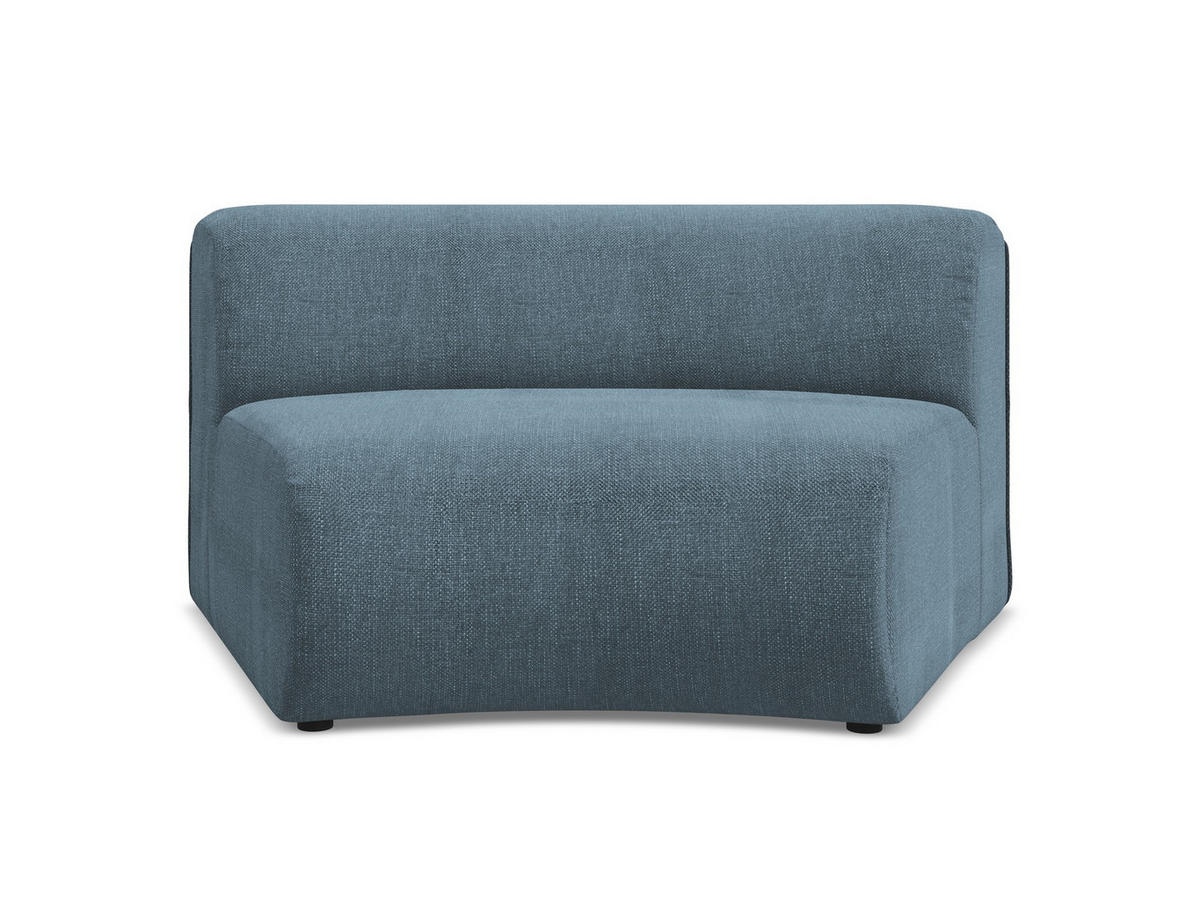 SOFAELEMENT Chenille Stoff Blau - Blau/Blaugrau, Kunststoff/Textil (147/70/89cm) - Makamii