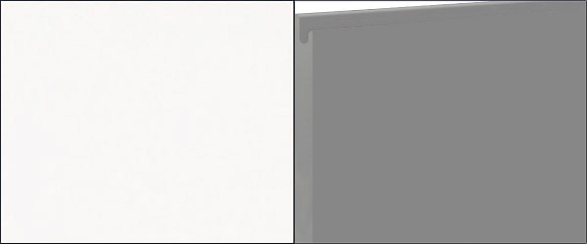 BACKOFENUMBAUSCHRANK Avellino D14/RU/60/207 Dust Grey Acryl Matt / Weiß 60 / 59 / 207cm - Weiß/Grau, Holz/Holzwerkstoff (60/207/59cm) - Feldmann-Wohnen