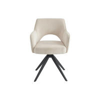 STUHL - 58 cm x 59 cm - Samt - Cremefarben - KONYA - Creme, Textil (58/84/59cm) - Vente-Unique