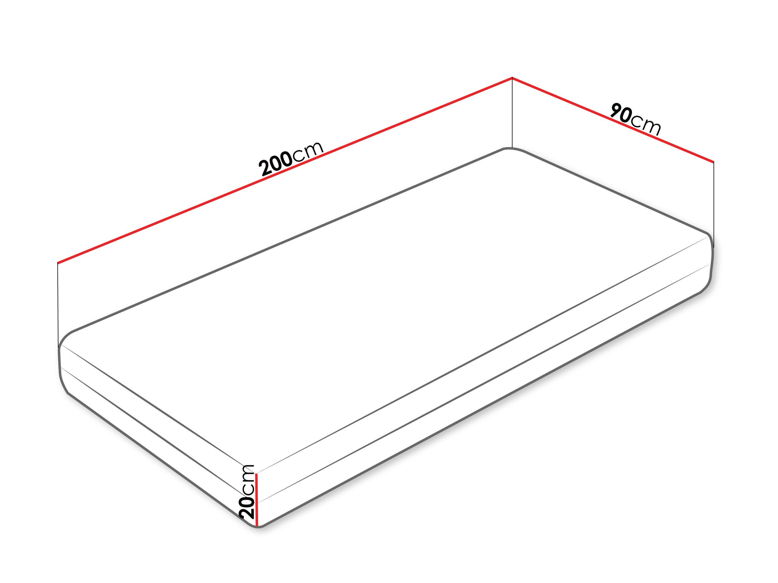 SCHAUMSTOFFMATRATZE Jowisz 20 cm - Weiß, Textil (90/200cm) - MIRJAN24