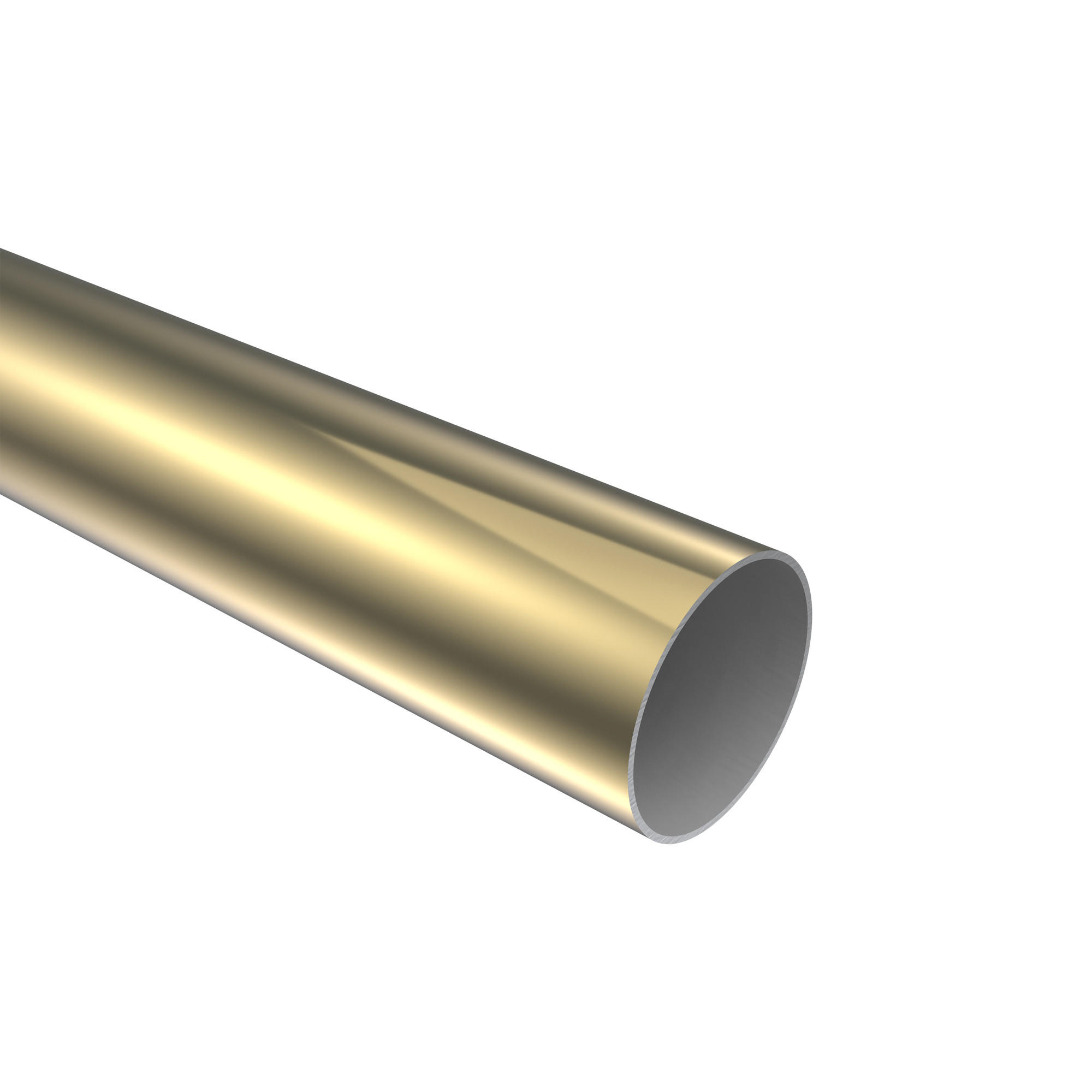 RUNDROHR 160 cm, 28 mm Ø Messing-farbig - Messingfarben, Metall (160cm) - INTERDECO