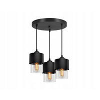 PENDELLEUCHTE Hege - Transparent/Schwarz, Glas/Metall (35/35/70cm) - kiki design