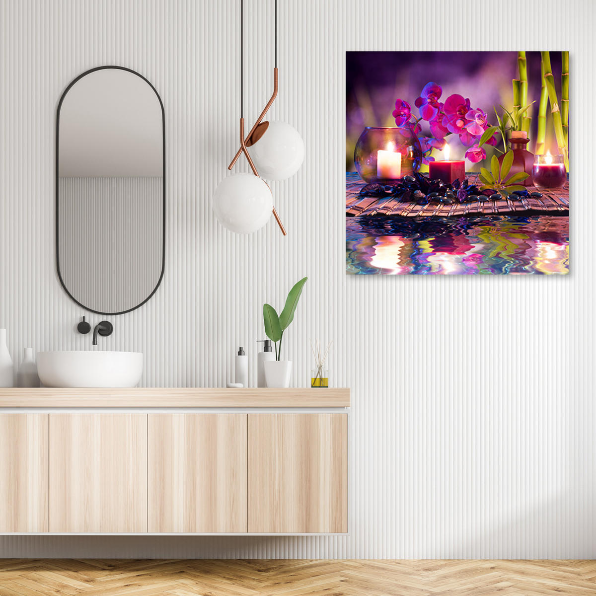 LEINWANDBILD, Abstraktionen - Violett 50x50cm - Lila, Textil (50/50cm) - Feeby