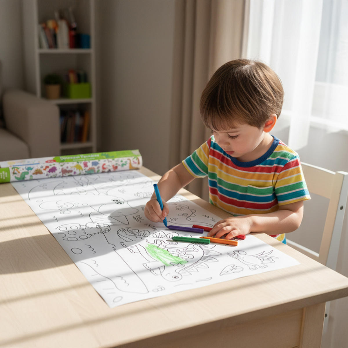 2xAUSMALTISCHDECKE - Multicolor, Papier (38/4/4cm) - Relaxdays