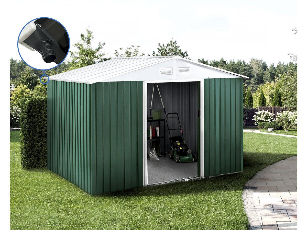 METALL-GARTENHAUS rosas Grün - Grün, Metall (45/267/245cm) - Habitat Garten