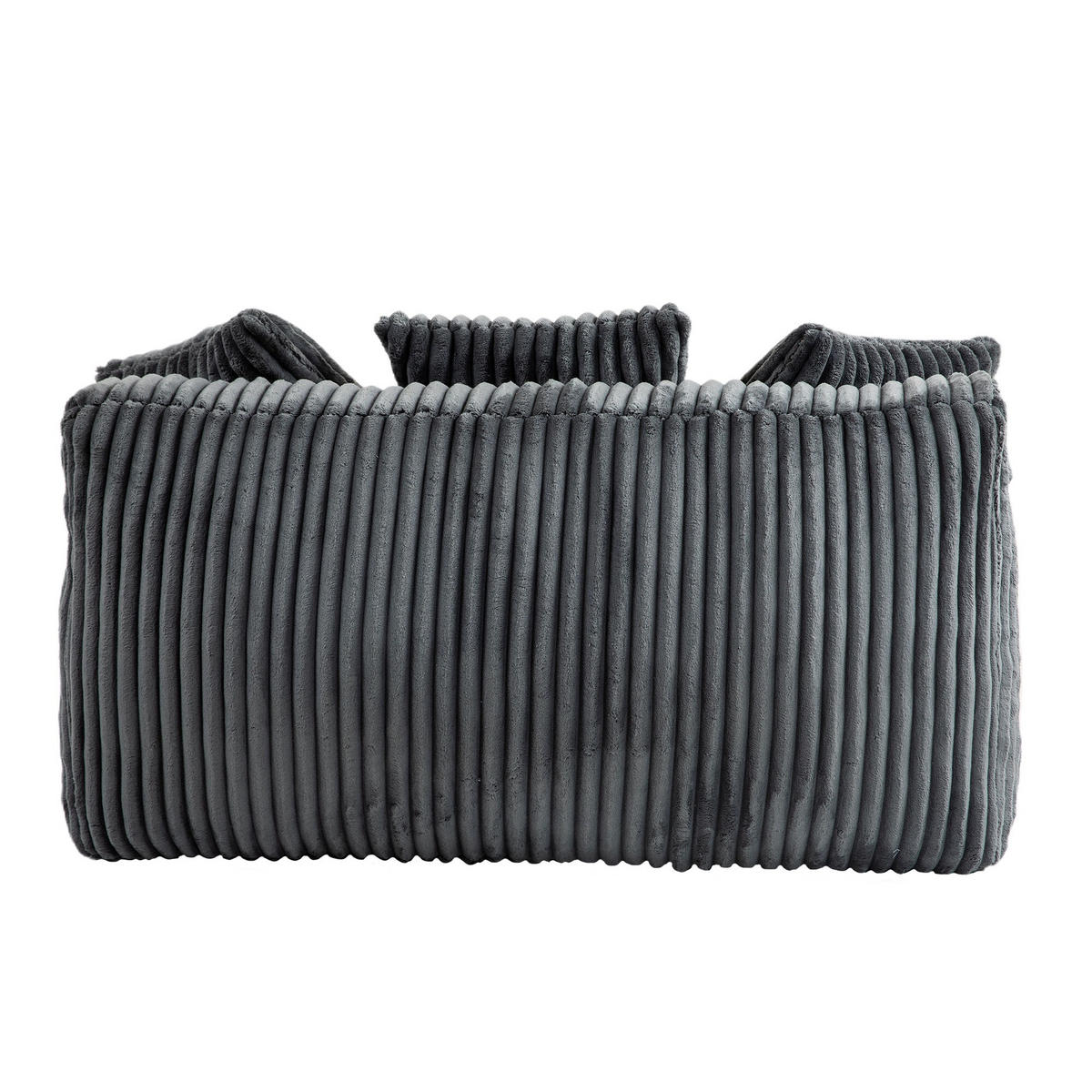 SCHLAFSOFA Relaxliege mit 3 Zierkissen,Lounge Sofa,Polstersofa,Cord,Dunkelgrau - Dunkelgrau, Textil (125/63/155cm) - LVHOM