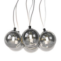 PENDELLEUCHTE - Glas / Metall - 7-flammig - Transparent/Grau, Glas/Metall (36/36/145cm) - home24