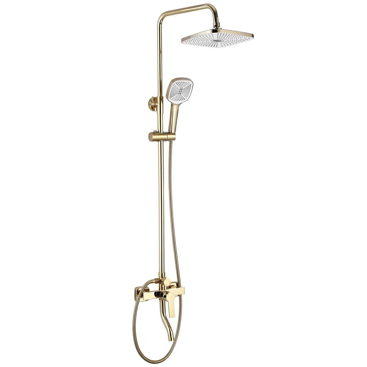 DUSCHGARNITUR Rea Argus Gold - Goldfarben, Metall (23/144/44cm) - REA