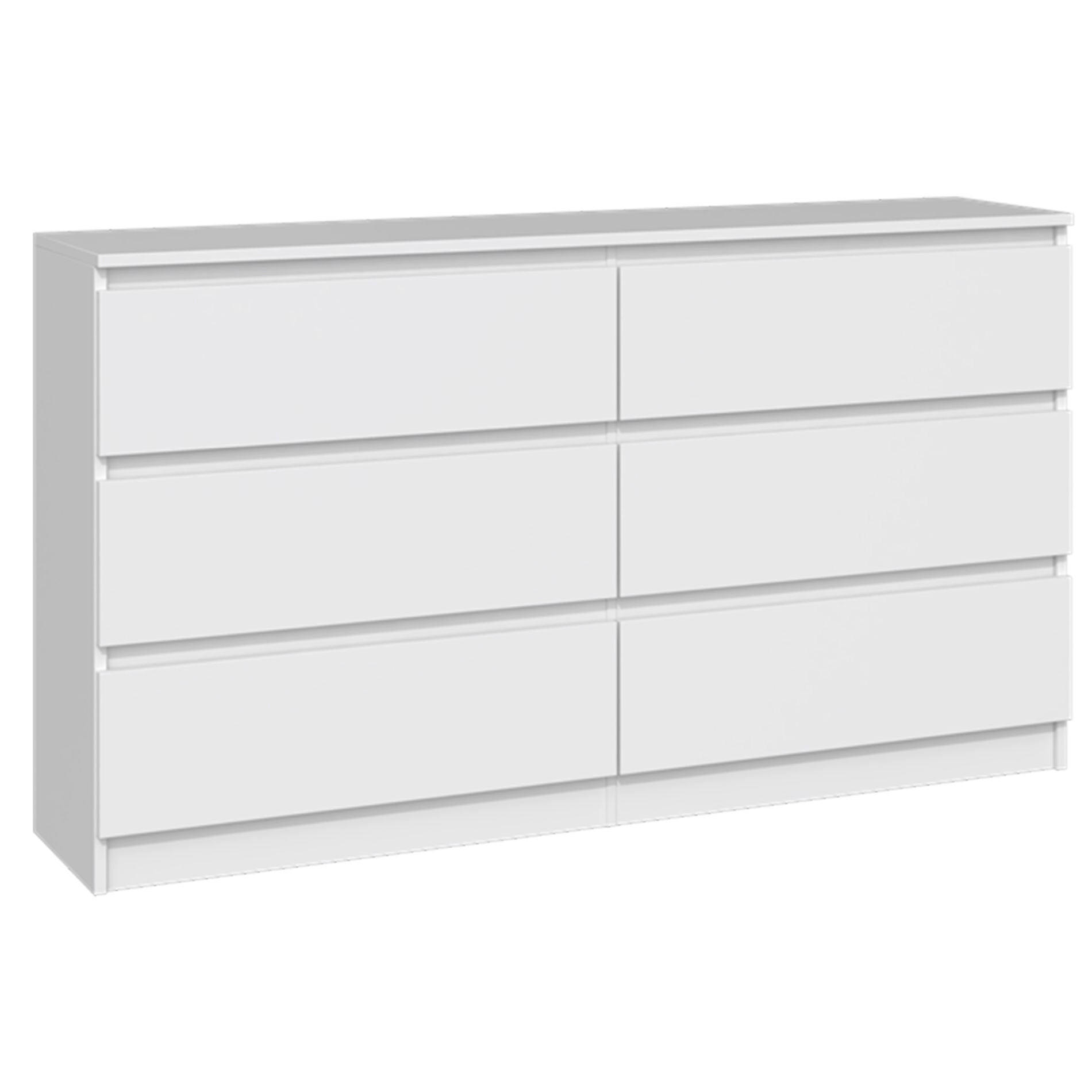 KOMMODE Malwa weiß, 75 x 138 x 40 cm - Weiß, Holzwerkstoff (138/75/40cm) - Selsey