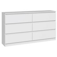 KOMMODE Malwa weiß, 75 x 138 x 40 cm - Weiß, Holzwerkstoff (138/75/40cm) - Selsey